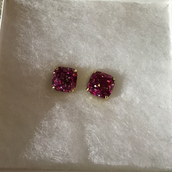kate spade Jewelry - FLASH SALE!Kate Spade pink glitter earrings
